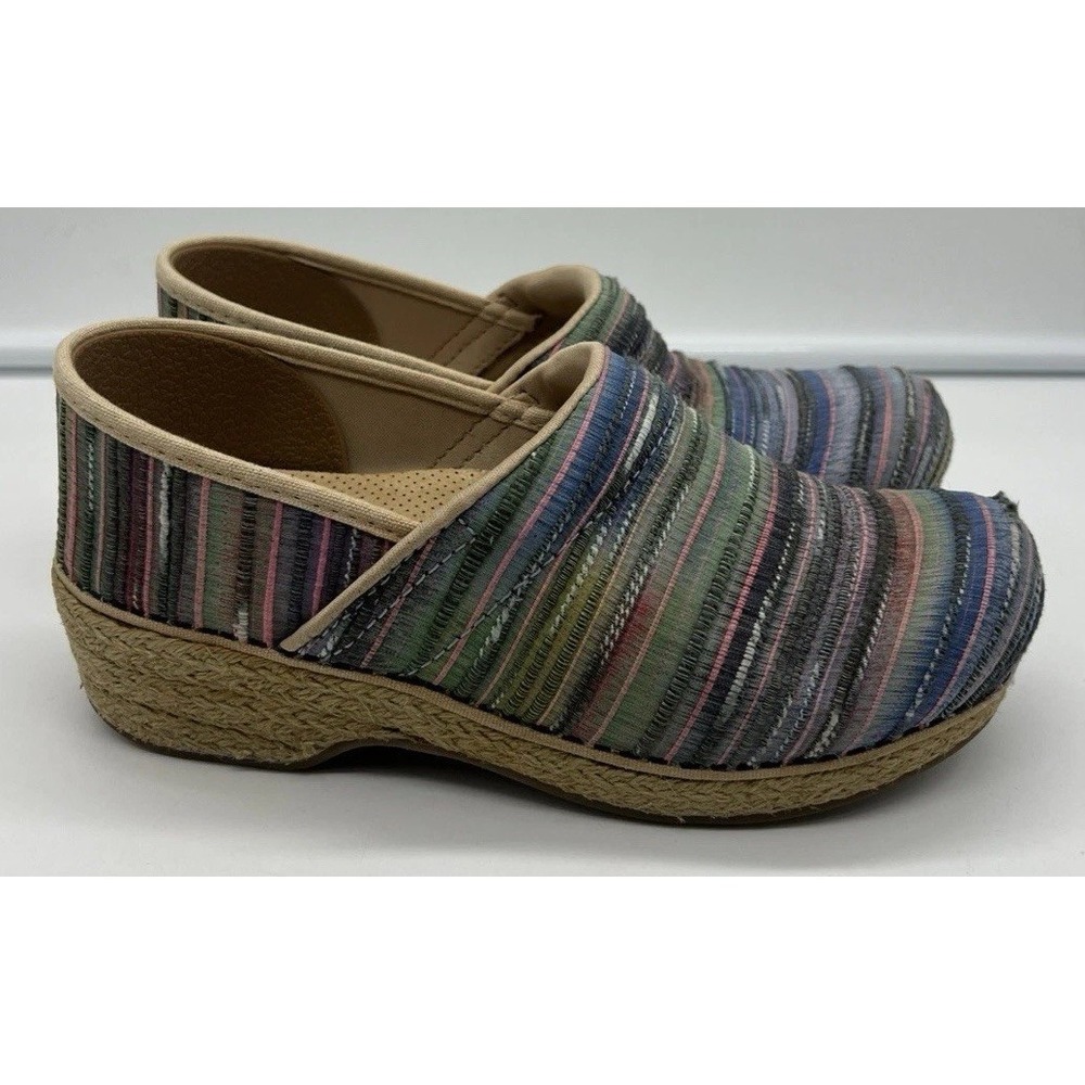 Dansko Clogs Fabric Jute Pro Artisan Weave Sunset Fabric Women's Sz 38 US 7.5-8 - Picture 5 of 14